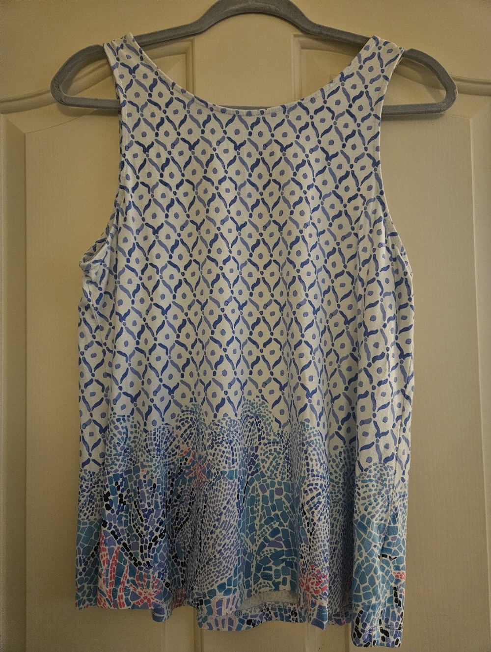 Lilly Pulitzer Gold-Embroidered Light Blue Logo Tee